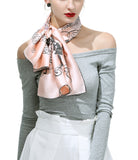 Hand-Rolled Oscar Rossa 100% Silk Scarf, approximate 35"x35" Large Square Printed Silk Charmeuse Scarf - OSCAR ROSSA