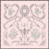 Hand-Rolled Oscar Rossa 100% Silk Scarf, approximate 35"x35" Large Square Printed Silk Charmeuse Scarf - OSCAR ROSSA