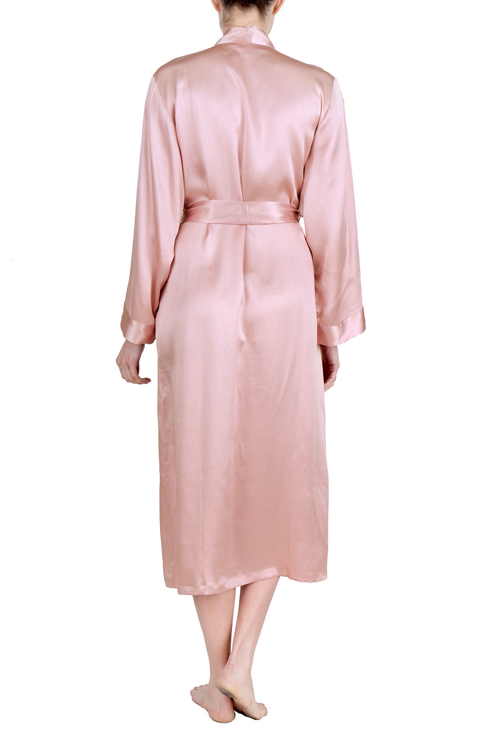 Women's Silk Sleepwear 100% Silk Long Robe - OSCAR ROSSA