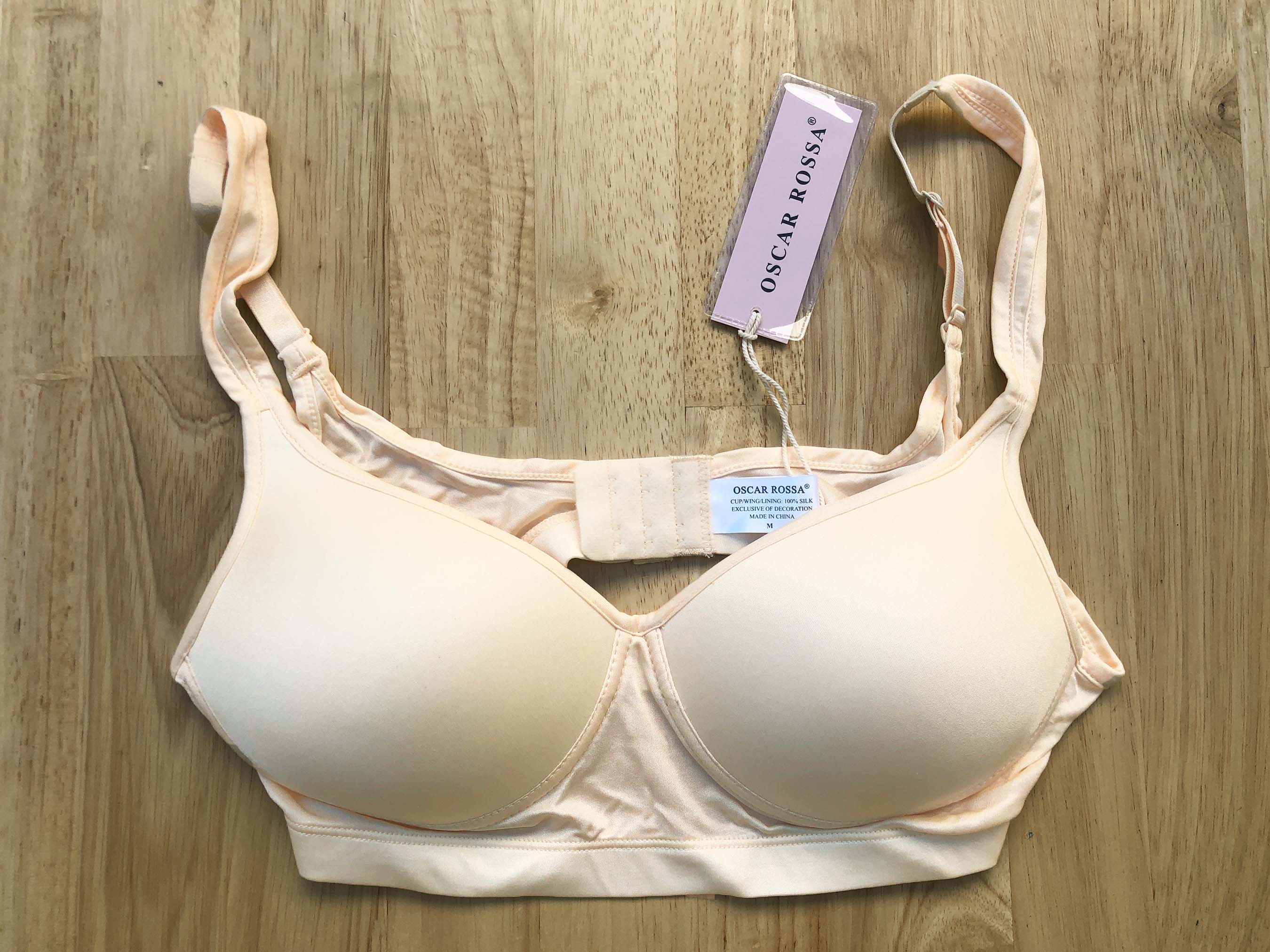 Oscar Rossa Wireless Padded ¾ Cup Silk Bra - OSCAR ROSSA