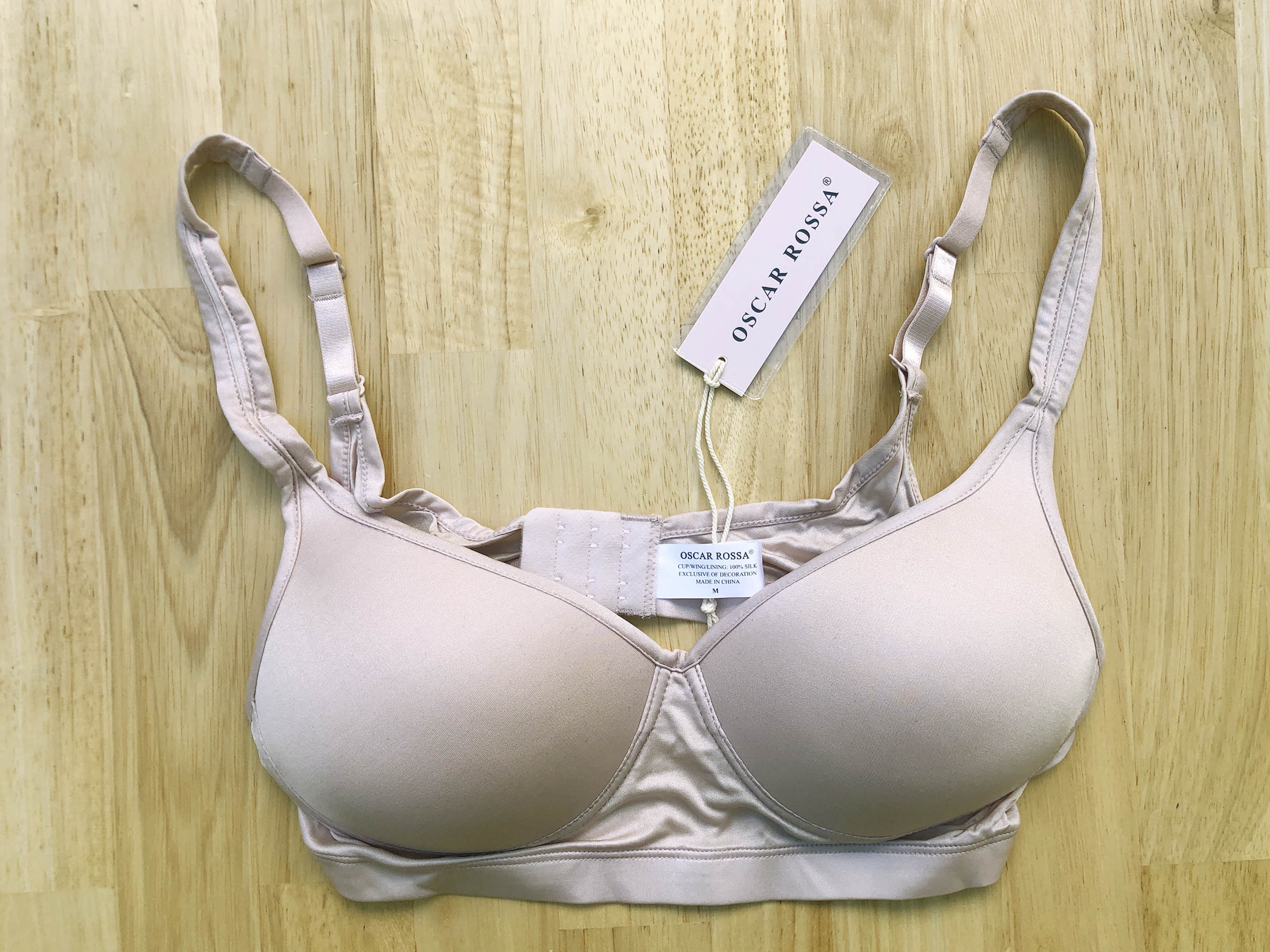 Oscar Rossa Wireless Padded ¾ Cup Silk Bra - OSCAR ROSSA