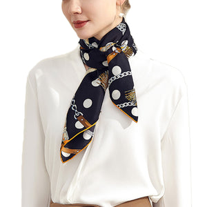 Oscar Rossa 100% Silk Scarf with Hand-Rolled Edges, approximate 34"x34" to 35"x35" Large Square Printed Mulberry Silk Twill Scarf - OSCAR ROSSA