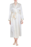 Women's Silk Sleepwear 100% Silk Long Robe -OSCAR ROSSA
