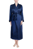 Women's Silk Sleepwear 100% Silk Long Robe -OSCAR ROSSA