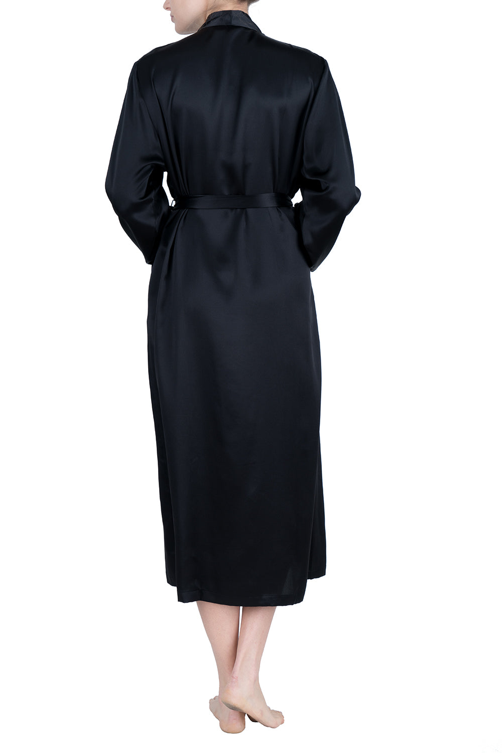 Women's Silk Sleepwear 100% Silk Long Robe -OSCAR ROSSA