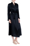 Women's Silk Sleepwear 100% Silk Long Robe -OSCAR ROSSA