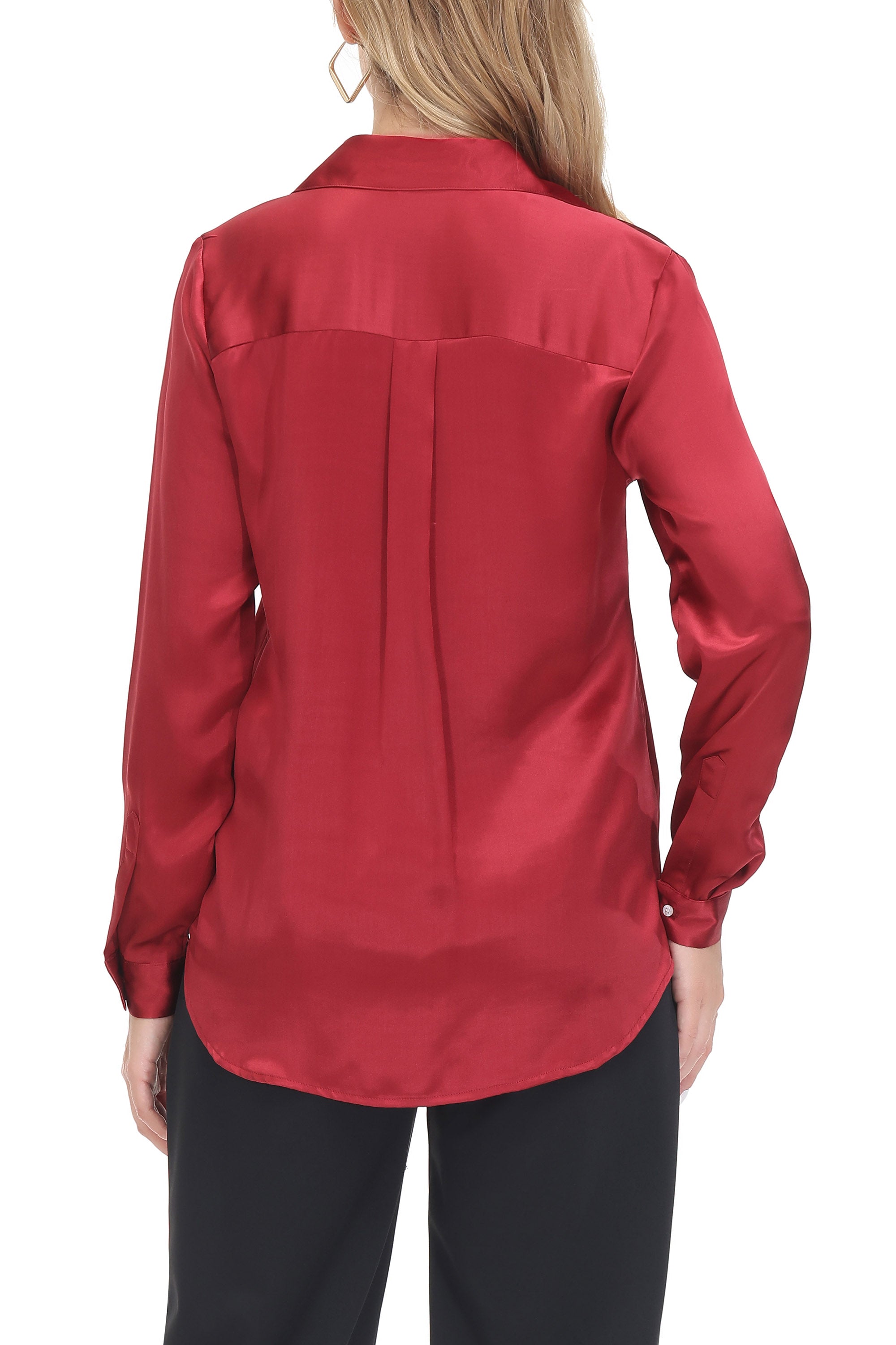 Women's Silk Blouse 100% Silk Long Sleeves Shirt - OSCAR ROSSA
