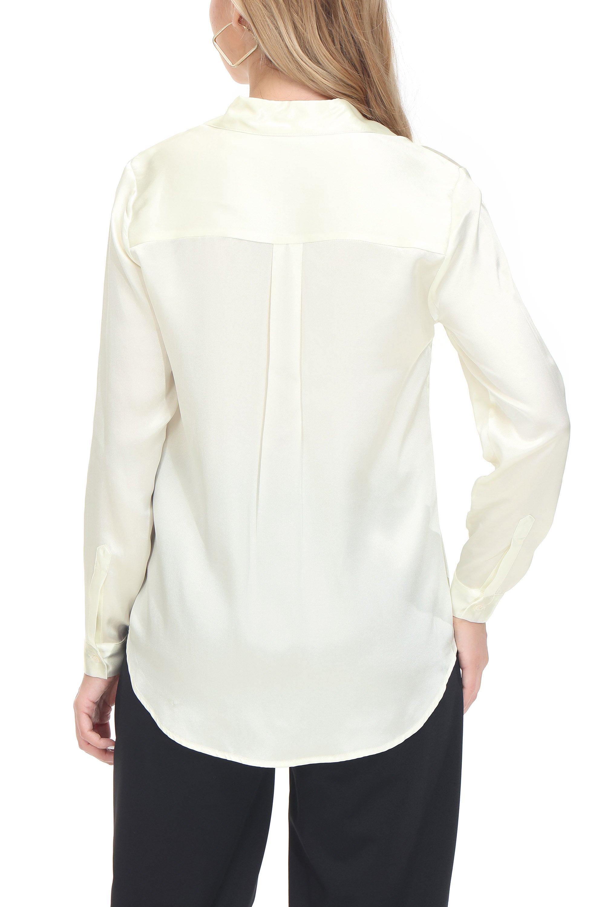 Women's Silk Blouse 100% Silk Long Sleeves Shirt - OSCAR ROSSA