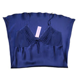 Women's 100%Silk Slip Charming Chest Design