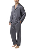 Men's Silk Sleepwear 100% Silk Pajamas Set - OSCAR ROSSA