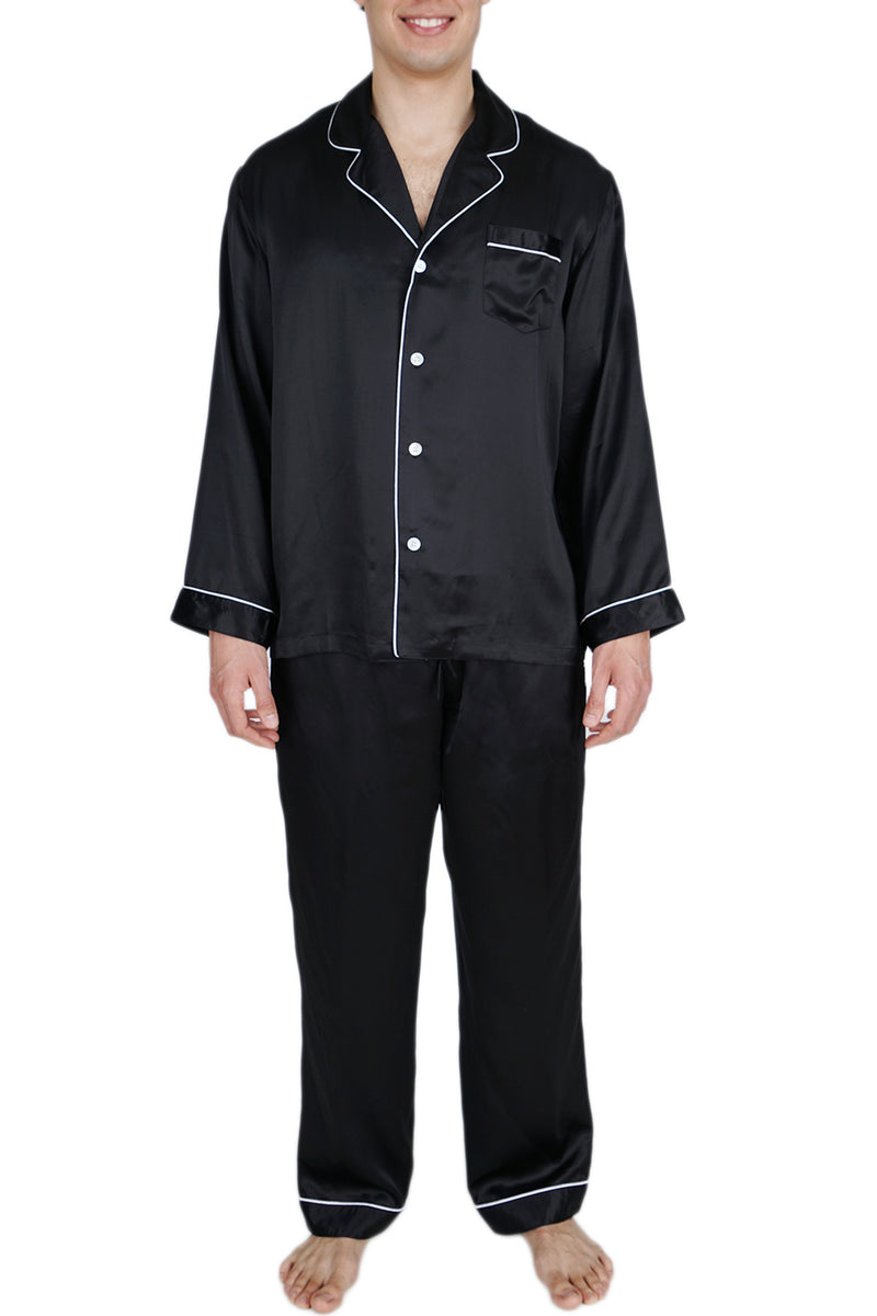 Men's Silk Sleepwear 100% Silk Pajamas Set - OSCAR ROSSA