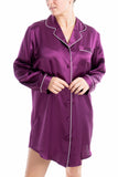 Women's Silk Sleepwear 100% Silk Sleepshirt - OSCAR ROSSA