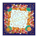 Oscar Rossa 100% Silk Scarf with Hand-Rolled Edges, approximate 34"x34" to 35"x35" Large Square Printed Mulberry Silk Twill Scarf - OSCAR ROSSA