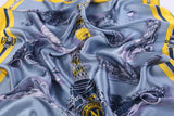 Oscar Rossa 35"x35" Large Square Printed 100% Silk Charmeuse Scarf