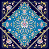 Oscar Rossa 35"x35" Large Square Printed 100% Silk Charmeuse Scarf