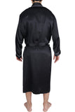 Men's Silk Sleepwear 100% Silk Long Robe - OSCAR ROSSA