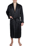 Men's Silk Sleepwear 100% Silk Long Robe - OSCAR ROSSA