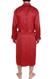 Men's Silk Sleepwear 100% Silk Long Robe - OSCAR ROSSA