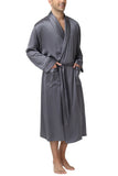 Men's Silk Sleepwear 100% Silk Long Robe