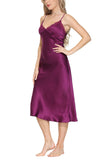 Oscar Rossa Women's Long Silk Nightgown 100% Silk Full Slip Chemise with Charming Lace