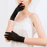 OSCAR ROSSA  Knitted Mulberry Silk Gloves