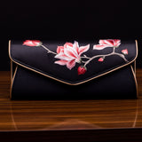 OSCAR ROSSA Hand Embroidery Silk Handbag