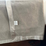 OSCAR ROSSA Mulberry Silk Bed Blanket with Silk Charmeuse Border - OSCAR ROSSA