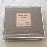 OSCAR ROSSA Mulberry Silk Bed Blanket with Silk Charmeuse Border