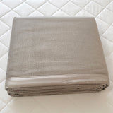 OSCAR ROSSA Mulberry Silk Bed Blanket with Silk Charmeuse Border - OSCAR ROSSA
