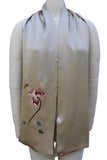 Oscar Rossa Exquisite Hand Embroidery Double Layer 100% Silk Charmeuse Scarf