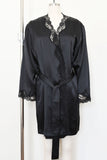 Women's Silk Sleepwear 100% Silk Robe with lace, LH006, M