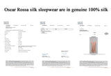 Oscar Rossa 100% Silk Sleepwear Men's Silk Boxer