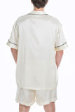 Men's 100% Silk Short Pajamas Set -OSCAR ROSSA