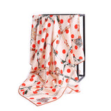 Oscar Rossa 100% Silk Scarf with Hand-Rolled Edges, approximate 34"x34" to 35"x35" Large Square Printed Mulberry Silk Twill Scarf - OSCAR ROSSA