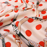 Oscar Rossa 100% Silk Scarf with Hand-Rolled Edges, approximate 34"x34" to 35"x35" Large Square Printed Mulberry Silk Twill Scarf - OSCAR ROSSA