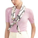 35"x35" Large Square Printed Silk Twill Scarf