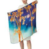 35"x35" Large Square Digital Printed Silk Charmeuse Scarf