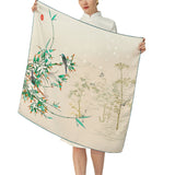 Oscar Rossa 100% Mulberry Silk Scarf with Hand-Rolled Edges, approximate 34"x34" to 35"x35" Large Square Printed Silk Charmeuse Scarf - OSCAR ROSSA