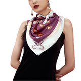 35"x35" Large Square Printed Silk Charmeuse Scarf