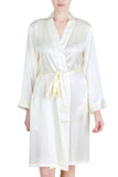 Women's Silk Sleepwear 100% Silk Robe -OSCAR ROSSA