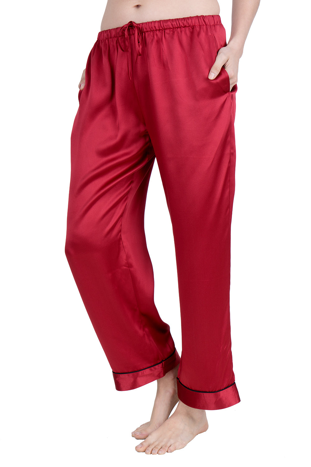 Women's Silk Sleepwear 100% Silk Pajama Pants -OSCAR ROSSA