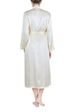 Women's Silk Sleepwear 100% Silk Long Robe -OSCAR ROSSA