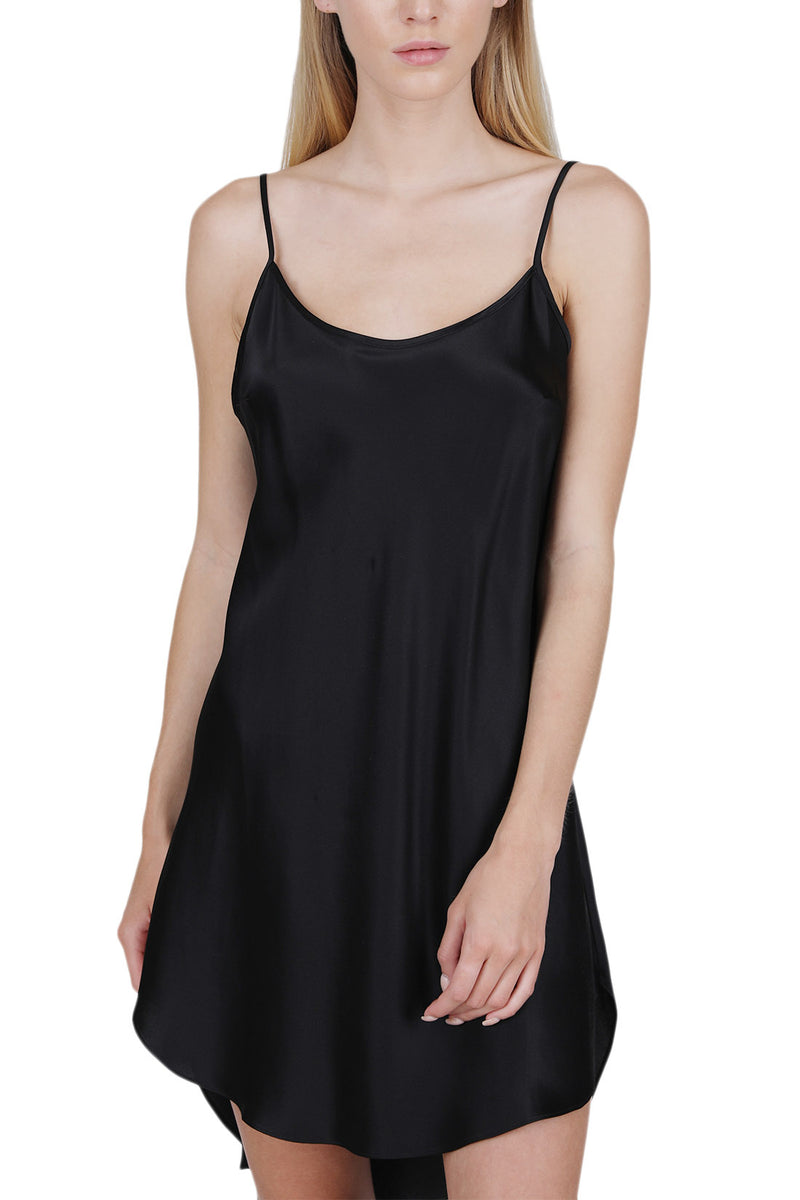 Women's 100% Silk Slip with Shirttail -OSCAR ROSSA