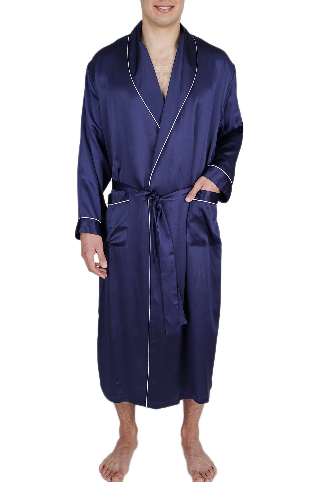 luxury mens silk robe