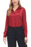 Women's Silk Blouse 100% Silk Long Sleeves Shirt - OSCAR ROSSA