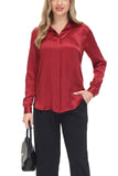 Women's Silk Blouse 100% Silk Long Sleeves Shirt