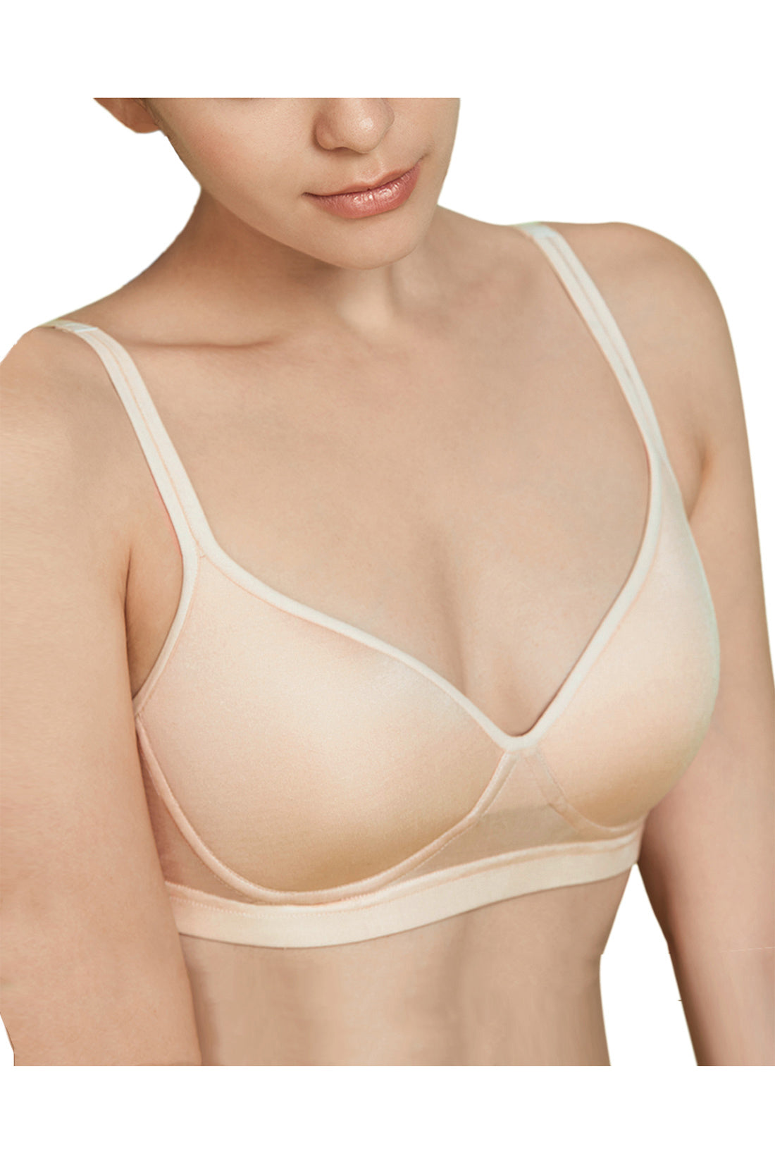 Padded Wire Free Pure Heavy Weight Silk Bra 8658 Asia A Cup