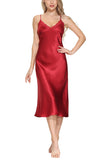 Oscar Rossa Women's Long Silk Nightgown 100% Silk Full Slip Chemise with Charming Lace